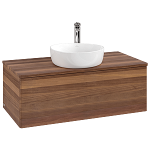 Villeroy &amp; Boch Antao vanity unit K31052HM 100x36x50cm, tap hole, washbasin top color warm walnut, warm walnut