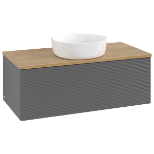 Villeroy und Boch Antao Waschtisch-Unterschrank K31111GK 100x36x50cm, Waschbeckenplattenfarbe honey oak, anthracite matt lacquer