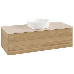 Villeroy und Boch Antao Waschtisch-Unterschrank K32013HN 120x36x50cm, Waschbeckenplattenfarbe botticino, honey oak