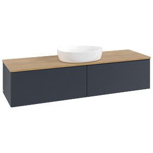 Villeroy & Boch Antao Waschtischunterschrank 1600x360x500mm K36111HG mit Struktur FK/AP: HG/1