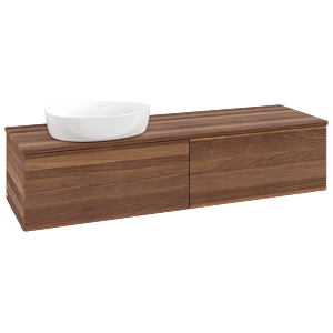 Villeroy und Boch Antao Waschtisch-Unterschrank K37112HM 160x36x50cm, Waschbeckenplattenfarbe warm walnut, warm walnut