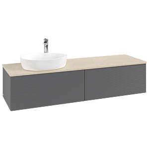 Villeroy & Boch Antao Waschtischunterschrank 1600x360x500mm K37153GK mit Struktur FK/AP: GK/3