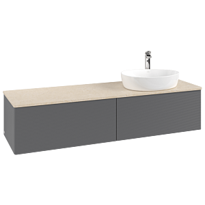 Villeroy & Boch Antao Waschtischunterschrank 1600x360x500mm K38153GK mit Struktur FK/AP: GK/3