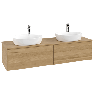Villeroy &amp; Boch Antao vanity unit K39051HN 160x36x50cm, tap hole, washbasin top color honey oak, honey oak