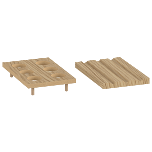 Villeroy &amp; Boch Antao Pack d&#39;accessoires 3 180x125x60mm K4920000 Colis 3, 18x12,5x6cm, bois