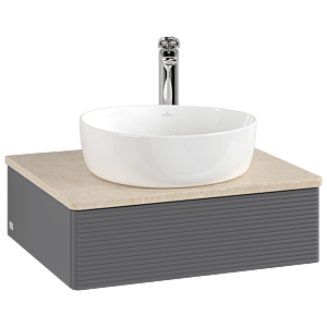 Villeroy & Boch Antao Waschtischunterschrank 600x190x500mm L07153GK mit Beleuchtung mit Struktur FK/AP: GK/3