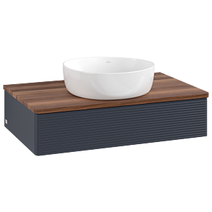 Villeroy & Boch Antao Waschtischunterschrank 800x190x500mm L08112HG mit Beleuchtung mit Struktur FK/AP: HG/2