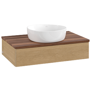Villeroy & Boch Antao Waschtischunterschrank 800x190x500mm L08112HN mit Beleuchtung mit Struktur FK/AP: HN/2
