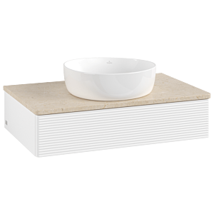 Villeroy & Boch Antao Waschtischunterschrank 800x190x500mm L08113MT mit Beleuchtung mit Struktur FK/AP: MT/3