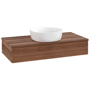 Villeroy und Boch Antao Waschtisch-Unterschrank L09112HM 100x19x50cm, Waschbeckenplattenfarbe warm walnut, warm walnut