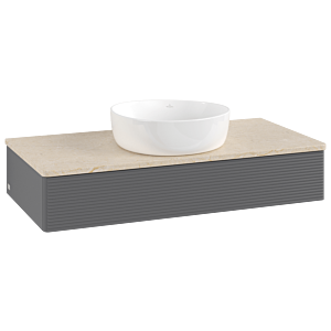 Villeroy & Boch Antao Waschtischunterschrank 1000x190x500mm L09113GK mit Beleuchtung mit Struktur FK/AP: GK/3