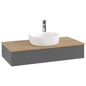 Villeroy & Boch Antao Waschtischunterschrank 1000x190x500mm L09151GK mit Beleuchtung mit Struktur FK/AP: GK/1