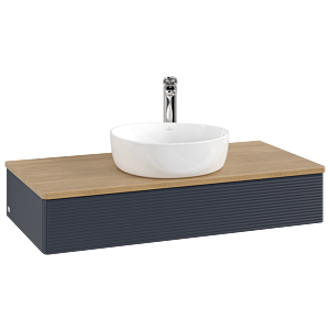 Villeroy & Boch Antao Waschtischunterschrank 1000x190x500mm L09151HG mit Beleuchtung mit Struktur FK/AP: HG/1