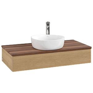 Villeroy & Boch Antao Waschtischunterschrank 1000x190x500mm L09152HN mit Beleuchtung mit Struktur FK/AP: HN/2