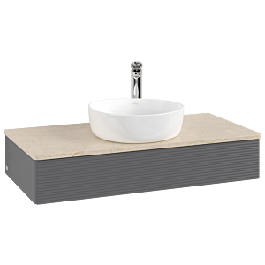 Villeroy & Boch Antao Waschtischunterschrank 1000x190x500mm L09153GK mit Beleuchtung mit Struktur FK/AP: GK/3