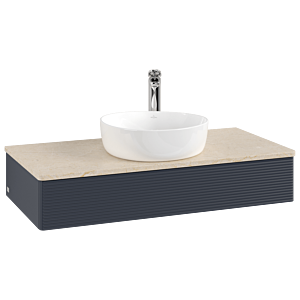 Villeroy & Boch Antao Waschtischunterschrank 1000x190x500mm L09153HG mit Beleuchtung mit Struktur FK/AP: HG/3