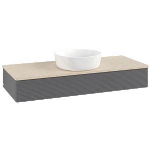 Villeroy & Boch Antao Waschtischunterschrank 1200x190x500mm L10113GK mit Beleuchtung mit Struktur FK/AP: GK/3