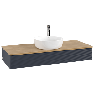 Villeroy & Boch Antao Waschtischunterschrank 1200x190x500mm L10151HG mit Beleuchtung mit Struktur FK/AP: HG/1