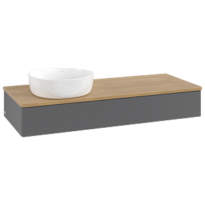 Villeroy & Boch Antao Waschtischunterschrank 1200x190x500mm L11111GK mit Beleuchtung mit Struktur FK/AP: GK/1