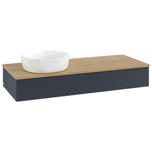 Villeroy & Boch Antao Waschtischunterschrank 1200x190x500mm L11111HG mit Beleuchtung mit Struktur FK/AP: HG/1