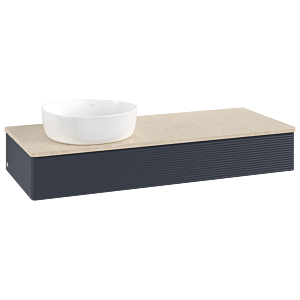 Villeroy & Boch Antao Waschtischunterschrank 1200x190x500mm L11113HG mit Beleuchtung mit Struktur FK/AP: HG/3