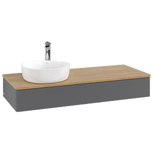 Villeroy & Boch Antao Waschtischunterschrank 1200x190x500mm L11151GK mit Beleuchtung mit Struktur FK/AP: GK/1