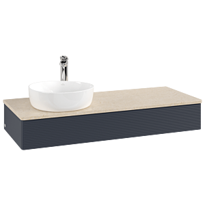 Villeroy & Boch Antao Waschtischunterschrank 1200x190x500mm L11153HG mit Beleuchtung mit Struktur FK/AP: HG/3