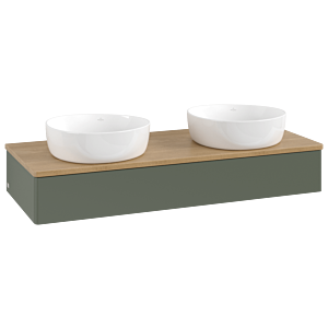 Meuble sous-vasque Villeroy &amp; Boch Antao 1200x190x500mm L13011HL avec éclairage FK/AP: HL/1