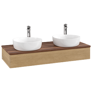 Meuble sous-vasque Villeroy &amp; Boch Antao 1200x190x500mm L13152HN avec éclairage avec structure FK/AP: HN/2