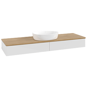 Villeroy &amp; Boch Antao vanity unit 1600x190x500mm L14011GF with lighting FK/AP: GF/1