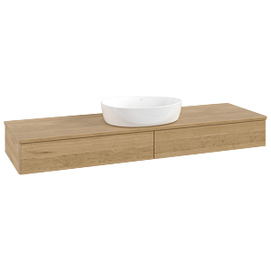 Meuble sous-vasque Villeroy &amp; Boch Antao 1600x190x500mm L14011HN avec éclairage FK/AP: HN/1