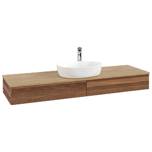 Meuble sous lavabo Villeroy &amp; Boch Antao 1600x190x500mm L14051HM avec éclairage FK/AP: HM/1