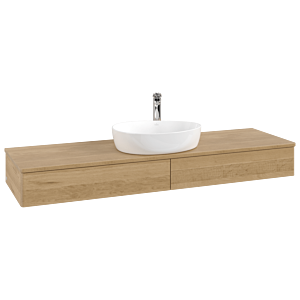 Meuble sous-vasque Villeroy &amp; Boch Antao 1600x190x500mm L14051HN avec éclairage FK/AP: HN/1