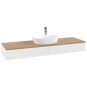 Meuble sous-vasque Villeroy &amp; Boch Antao 1600x190x500mm L14051MT avec éclairage FK/AP: MT/1