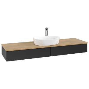 Meuble sous-vasque Villeroy &amp; Boch Antao 1600x190x500mm L14051PD avec éclairage FK/AP: PD/1