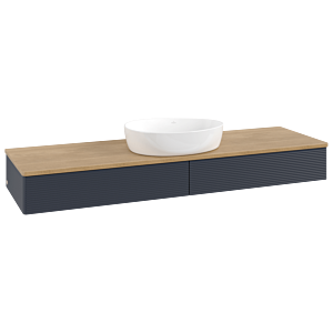 Meuble sous-vasque Villeroy &amp; Boch Antao 1600x190x500mm L14111HG avec éclairage avec structure FK/AP: HG/1
