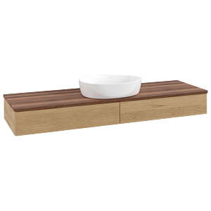 Meuble sous-vasque Villeroy &amp; Boch Antao 1600x190x500mm L14112HN avec éclairage avec structure FK/AP: HN/2