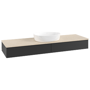 Villeroy & Boch Antao Waschtischunterschrank 1600x190x500mm L14113PD mit Beleuchtung mit Struktur FK/AP: PD/3