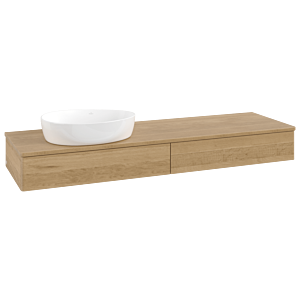Meuble sous-vasque Villeroy &amp; Boch Antao 1600x190x500mm L15011HN avec éclairage FK/AP: HN/1