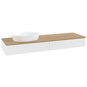Meuble sous-vasque Villeroy &amp; Boch Antao 1600x190x500mm L15011MT avec éclairage FK/AP: MT/1