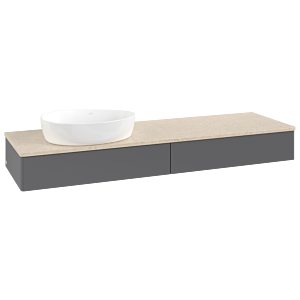 Villeroy & Boch Antao Waschtischunterschrank 1600x190x500mm L15013GK mit Beleuchtung FK/AP: GK/3