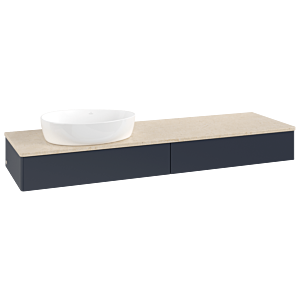 Villeroy & Boch Antao Waschtischunterschrank 1600x190x500mm L15013HG mit Beleuchtung FK/AP: HG/3