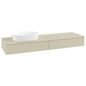 Villeroy & Boch Antao Waschtischunterschrank 1600x190x500mm L15150HJ mit Beleuchtung mit Struktur FK/AP: HJ/0