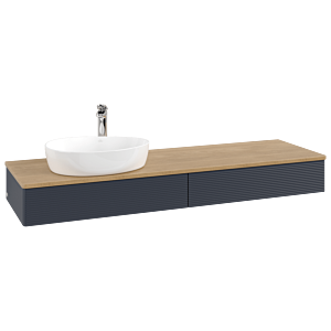 Meuble sous-vasque Villeroy &amp; Boch Antao 1600x190x500mm L15151HG avec éclairage avec structure FK/AP: HG/1