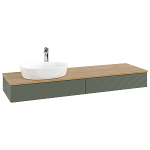 Villeroy & Boch Antao Waschtischunterschrank 1600x190x500mm L15151HL mit Beleuchtung mit Struktur FK/AP: HL/1