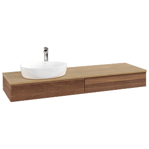 Villeroy & Boch Antao Waschtischunterschrank 1600x190x500mm L15151HM mit Beleuchtung mit Struktur FK/AP: HM/1