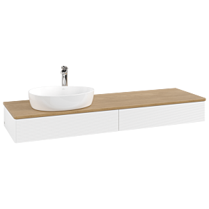 Villeroy & Boch Antao Waschtischunterschrank 1600x190x500mm L15151MT mit Beleuchtung mit Struktur FK/AP: MT/1