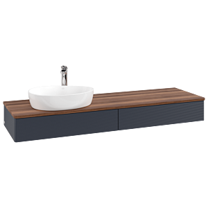 Villeroy & Boch Antao Waschtischunterschrank 1600x190x500mm L15152HG mit Beleuchtung mit Struktur FK/AP: HG/2