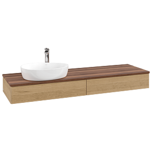 Villeroy & Boch Antao Waschtischunterschrank 1600x190x500mm L15152HN mit Beleuchtung mit Struktur FK/AP: HN/2