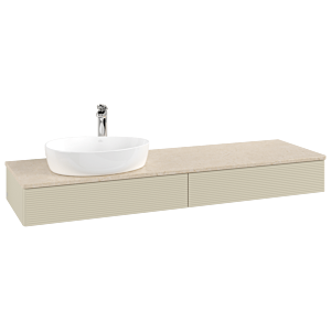 Villeroy & Boch Antao Waschtischunterschrank 1600x190x500mm L15153HJ mit Beleuchtung mit Struktur FK/AP: HJ/3